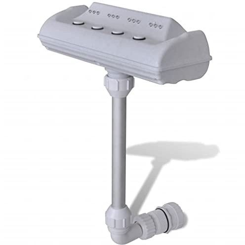 Runheo LED-pool, fontän för pool, med 12 lysdioder och 4 vattenmunstycken, 310 x 430 mm, för bubbelpool, plaskbassäng, jacuzzi och spa-bassäng, energieffektiv utan el