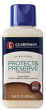 Guardsman Protect & Preserve Leather Protector for Leather Furniture & Car Interiors | Small Leather Goods and Leather Shoe Cleaner, 8.4 Fluid Ounces