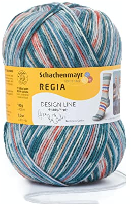 REGIA 4-fädig Design Line by ARNE & CARLOS 9801270-03657 summer night Handstrickgarn, Sockengarn, 100g Knäuel