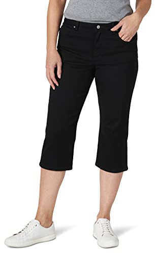 Lee Caprijeans för dam, avslappnad passform, Svart, 40