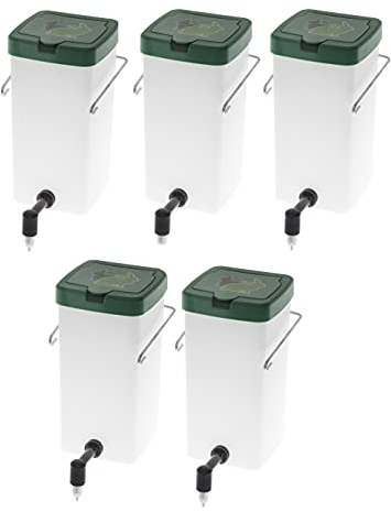 Oba 5 Kaninchentränke 1l, Nippel-Trinkflasche, Nagertränke 1I, Nippeltränke weiß