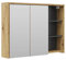 Vicco Badspiegelschrank Viola, Badezimmerspiegel, Anthrazit/Eiche, 100 x 75 cm