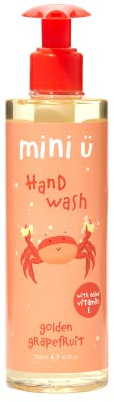 Mini U Golden Grapefruit Hand Wash for Kids - with Added Vitamin E – Made in UK from Naturally Derived Ingredients