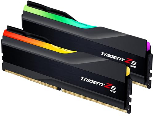 G.SKILL Trident Z5 RGB Series DDR5 RAM (Intel XMP 3.0 & AMD Expo) 32GB (2x16GB) 6000MT/s CL36-36-36-96 1.35V Desktop Computer Memory U-DIMM - Matte Black (F5-6000J3636F16GA2-TZ5RK)