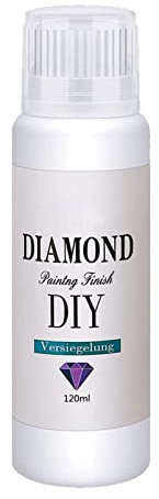 Adawd DiamondPainting Glue, 120 ml - Pintura de diamante de curado rápido con cabeza de esponja, Out Diamond Art Glue para 5D DiamondPainting y Puzzle, efecto brillante