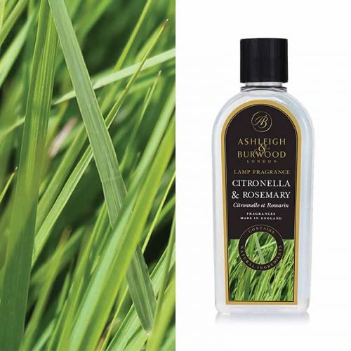 ASHLEIGH & BURWOOD | Citronella & Rosemary Lamp Fragrance | 500 ml | Made in the UK | Fresh Scent