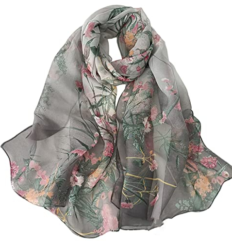 FAIRYGATE Chiffon Schal Damen Georgette Brautstola Brautschal Elegant Perfekt zum Brautkleid Festlicher Schal 51032