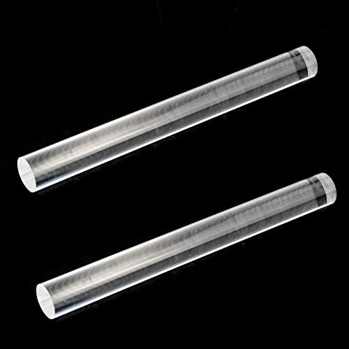 SZCXDKJ 2 Pieces Solid Ultra Smooth Acrylic Clay Rollers Solid Material Tube Clay Roller Acrylic Rolling Pin for Clay Art Craft DIY Polymer Clay Tool (Solid Material)