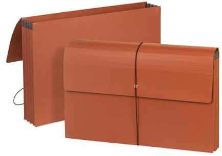 Blue Summit Accordion File Wallet with Flap and Cord Closure, Legal Size, 3” Expansion – 10 Pack