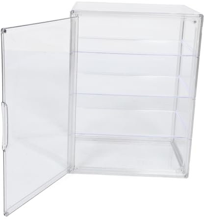 GLEAVI Vitrina Para Pan De Transparente Ajustable Con Puerta Magnética Para Repostería y Guardar Panes Bagels Muffins Cocina o Mostrador