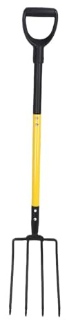 Fockety Pitch Fork, 4 Tine 46in Pitchforks for Gardening with Handle, Y Grip Pitchfork for Ardwork, Farming, Garden Fork for Gardening Digging Composting Spading Fork Outdoors