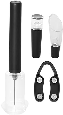 Vinöppnare med luftpump – ABS 19,5 cm nåltyp, manuell luftare, korkborttagare, bärbar vinöppnare set | För, resor, väskor, semester, bar, fest, picknick, camping