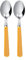 Excelsa Trendy cm-Jaune-Lot de 2 cuillères à café