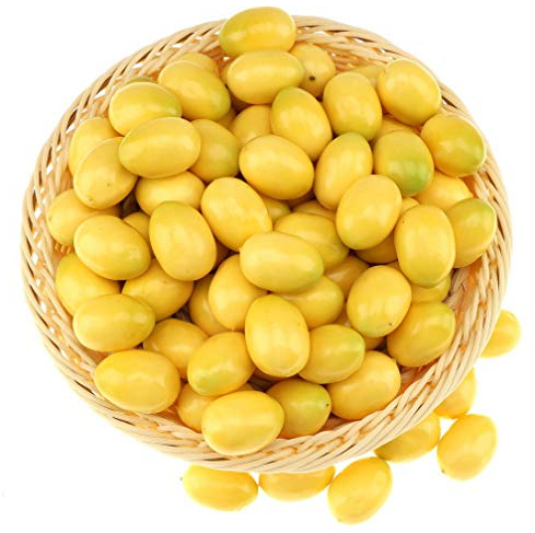 Gresorth 40 Stück Künstliche Lebensechte MINI Gelb Zitrone Deko Gefälschte Früchte Obst Party Festival Dekoration