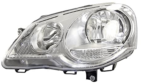 BESTPRICE 1x Hauptscheinwerfer vorne links H7 / H1 Frontscheinwerfer mit Stellmotor für Leuchtweiteregulierung, Kompatibel mit VW POLO (9N_, 9A_)