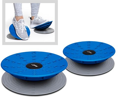 OPTP Dynamic Duo Balance & Stability Trainers (Pair) – Balance Trainer Set for Core Strength, Foot and Ankle Strengthening Equipment, Injury Recovery, Physical Therapy and Rehab Exercise - Includes Slip-Resistant Base
