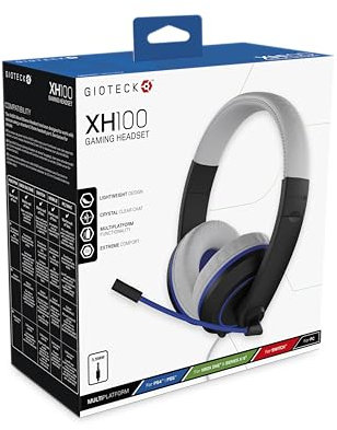 Gioteck XH100P Stereo Headset for PS5, PS4, Xbox Series S/X, Nintendo Switch PC, Mobile - Blue