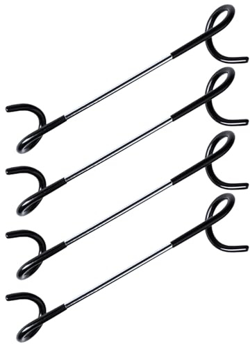 4 set di ganci per mangiatoia per uccelli, palo di fissaggio a braccio per mangiatoie per uccelli, accessori per esterni, campeggio, giardino da appendere