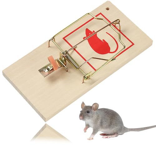 | 8er Pack Mäusefallen aus Holz | Wiederverwendbar Rattenfallen Schlagfallen | Hohe Schlagkraft | Mouse Trap Profi in Haus und Garten |