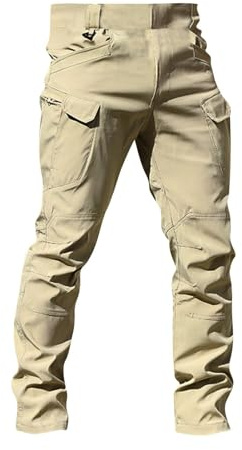 Pantalon de Randonnée et de Travail Homme - Ensemble Militaire - Pantalon de Chasse et Treillis Militaire Beige L