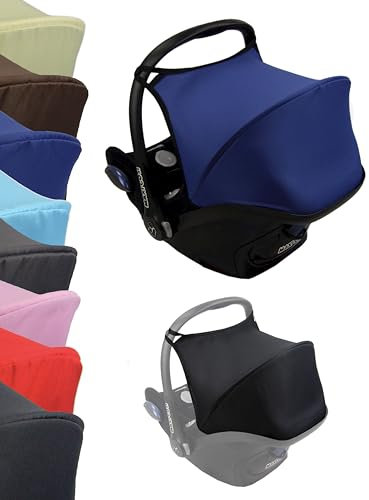 Sonnenverdeck Sonnendach [Sonnenschutz für Babyschale] kompatibel mit Maxi Cosi Cabrio Fix Gruppe 0 + GP (blau)