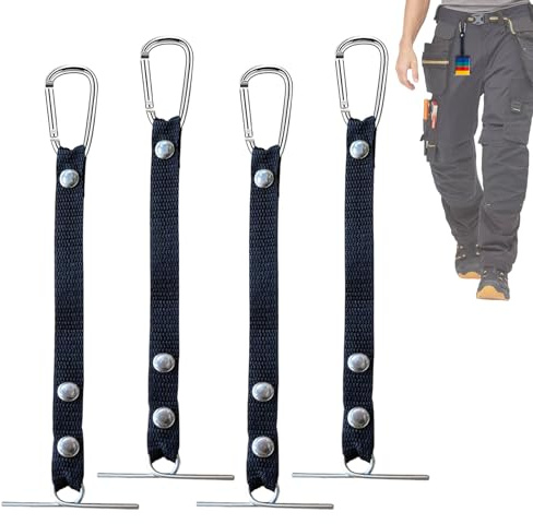 Tejphållare – tejpskärare | elinstallatör, 4-pack justerbar tejpmaskin av polyesterlegering med karbinhakar, elektriska tejpmidjeverktyg, lämpliga för ellek