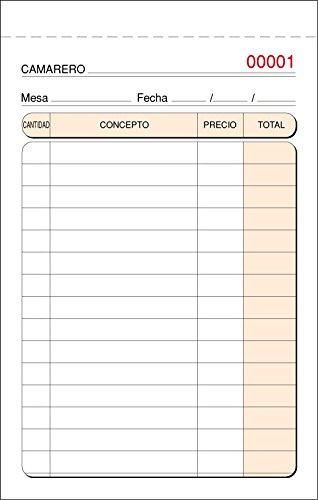 Praxton - Blocchetti camerieri 8,5 x 13,5 cm, confezione da 10