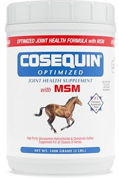 Nutramax Cosequin Optimized with MSM Joint Health Supplement for Horses - Powder with Glucosamine and Chondroitin, 1400 Grams