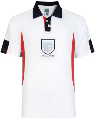 England 1998 World Cup Finals Retro Football Shirt White X-Large Polyester