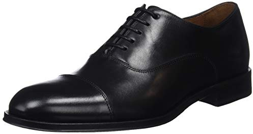 Lottusse L6965 Zapatos de Cordones Oxford, Hombre, Negro (Ebony Negro Ebony Negro), 43 EU (8.5 UK)