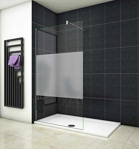 Aica Sanitär 90 x 200cm Duschwand Duschtrennwand 8mm Sicherheitsglas Walk in Dusche