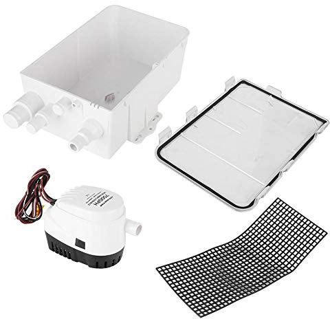 Bomba De Sumidero Para Ducha 750GPH DC 12V/24V Con Interruptor Automático Y Múltiples Entradas Para Barcos Yates Y Embarcaciones Marinas Diseño Sumergible Con Filtro Extraíble Y Protección Contra