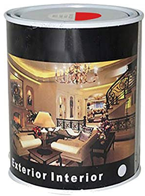 H HANSEL HOME Pintura Esmalte al Disolvente para Madera y Metal, Pintura Alquidica de Rápido Secado para Superfícies Interiores y Exteriores(Rojo Vivo, 375 ML)