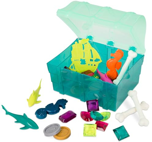 B. toys - Tesoros a la Vista - Juguete Pirata para Piscina - Juguete de Buceo - 27 Piezas hundidas - Set de Piscina y baño para niños - 6 años +