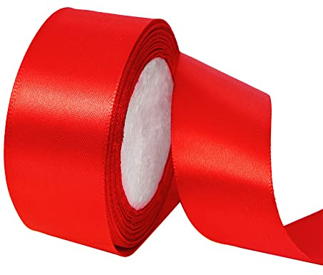 Cinta de satén rojo de 22 m de ancho de 40 mm para coche de boda, cinta de Navidad de tela grande de 1.5 pulgadas, cinta gruesa azul bebé para manualidades, envoltura de regalos, boda, Navidad