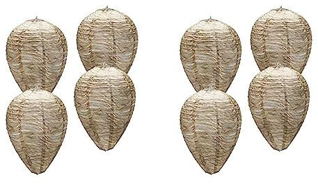 8 Pezzi di Vespe, Blocco Appeso Finte Vespe di Carta Blocco Sicuro Falso Trappola Efficace Carta Amichevole Vespe per Il Giardino