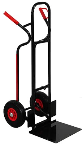 PROREGAL Sackkarre Ragnar mit XXL klappbarer Schaufel | HxBxT 117x60x60cm | Tragkraft 250kg | Pannensichere Räder | Stahlrahmen | Schwarz | Transportkarre Staplerkarre klappbar