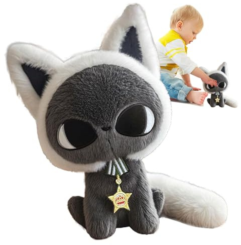 Ylnailky Gato De Peluche | Muñeco De Peluche De Gato Cariñoso,25cm Compañeros de Consuelo para Hogar Viajes Oficina Pascua Cumpleaños