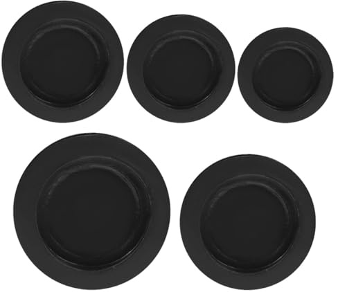 GOOHOCHY 5 Pezzi Tappo per Salvadanaio Nero in Gomma, Forma Rotonda, Morbido e Riutilizzabile per Scatola Soldi e Risparmi Facile da Inserire