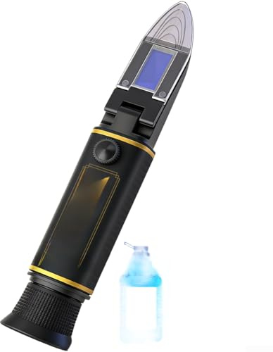 Réfractomètre portable 4 en 1 pour mesurer le niveau de protection antigel de la batterie, la concentration d'électrolytes, la force du liquide de lavage