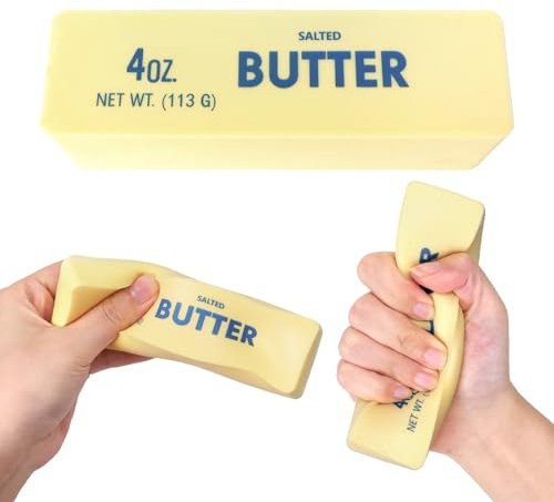 Butter Squishy, Squishy Fidget Toys, Butter Stick Slow Rising Squishies 5.28×1.57×1.5in, Soft Squeeze Toys, Stress Relief Toys Offices & Homes for Christmas Birthday Gift
