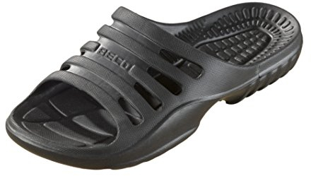 BECO Homme Pantoletten, Badelatschen Unisex Mules, Noir (Schwarz 0), 43 EU