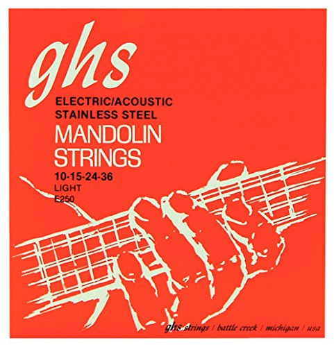 GHS Professional - E250 - Mandolin String Set, Loop End, Stainless Steel, Light, .010-.036