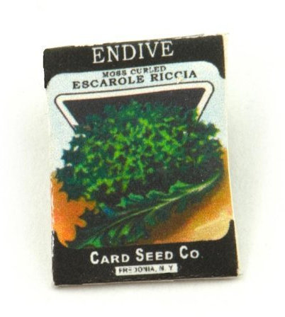 MyTinyWorld 2 x Dolls House Miniature Garden Endive Seed Packets