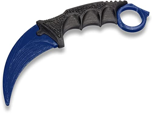 3D Printed Karambit Knife Replica, Cosplay Two-Color (Blue-Black)