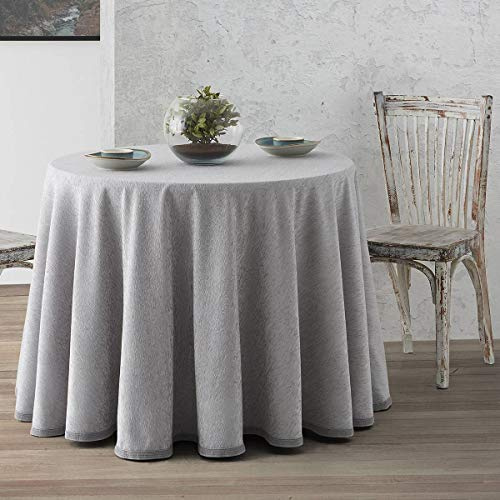 Ropa o Falda Camilla, Enaguilla Redonda de Tejido Chenilla, Medida 60 cm diámetro, Color Gris Perla. Mantiene el Calor. Aspecto Aterciopelado y Tacto Muy Suave.