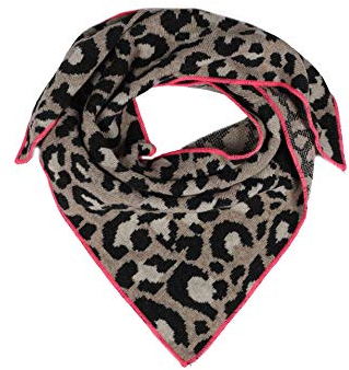 Zwillingsherz Sciarpa triangolare Stola con cashmere e lana per bambini, ragazze, ragazzi, bambini, sciarpa in cashmere di alta qualità con stampa leopardata, perfetta per estate, autunno, inverno,