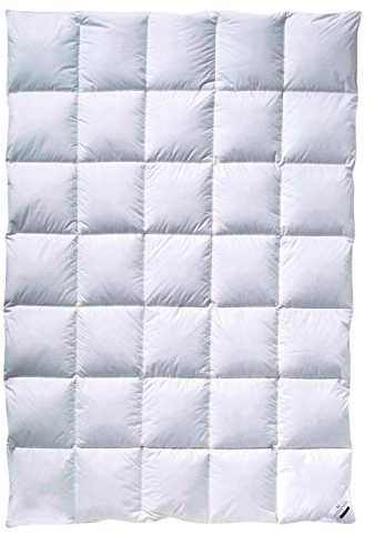 Billerbeck Daunendecke Martina® - 135 x 200 cm Decke - Ganzjahresdecke - allergikergeeignet – 90% Gänsedaunen, 10% Gänsefedern - weiß
