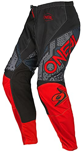 O'NEAL | Pantaloni Motocross | Bambini | MX Mountain Bike | in Forma per la Massima Gamma di Movimento, Design Leggero, Traspirante e Durevole | Elemento Gioventù Camo V.22 | Nero Rosso | Taglia 20