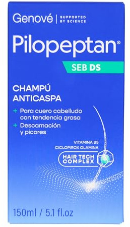 Pilopeptan SEB DS Champú | Anticaspa | Cabello Graso | Champú Cabellos Grasos, Descamación y Picores | Reequilibra la Producción de Sebo y Elimina la Caspa | 150 ml